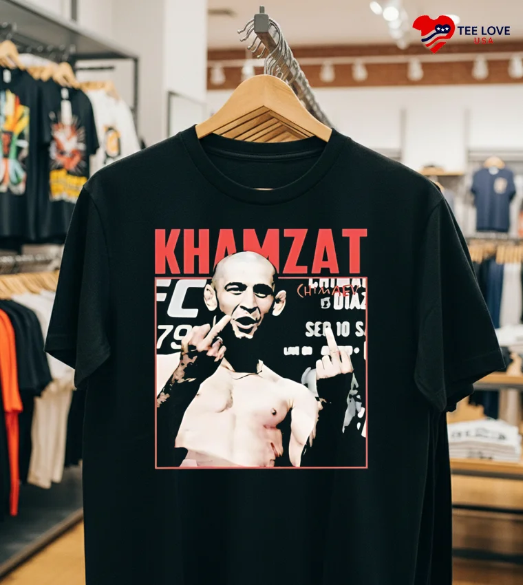 Khamzat Chimaev Middle Finger - classic-t-shirt Khamzat Chimaev Middle Finger Classic T Shirt
