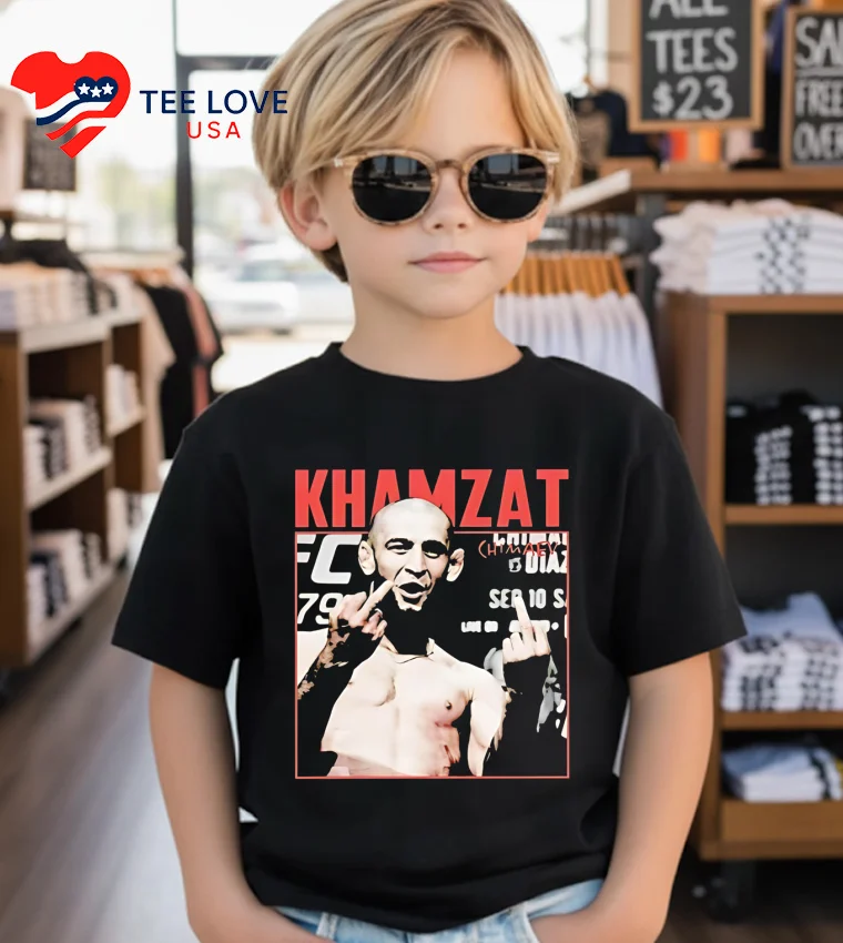 Khamzat Chimaev Middle Finger - kids-black Khamzat Chimaev Middle Finger Kids Black