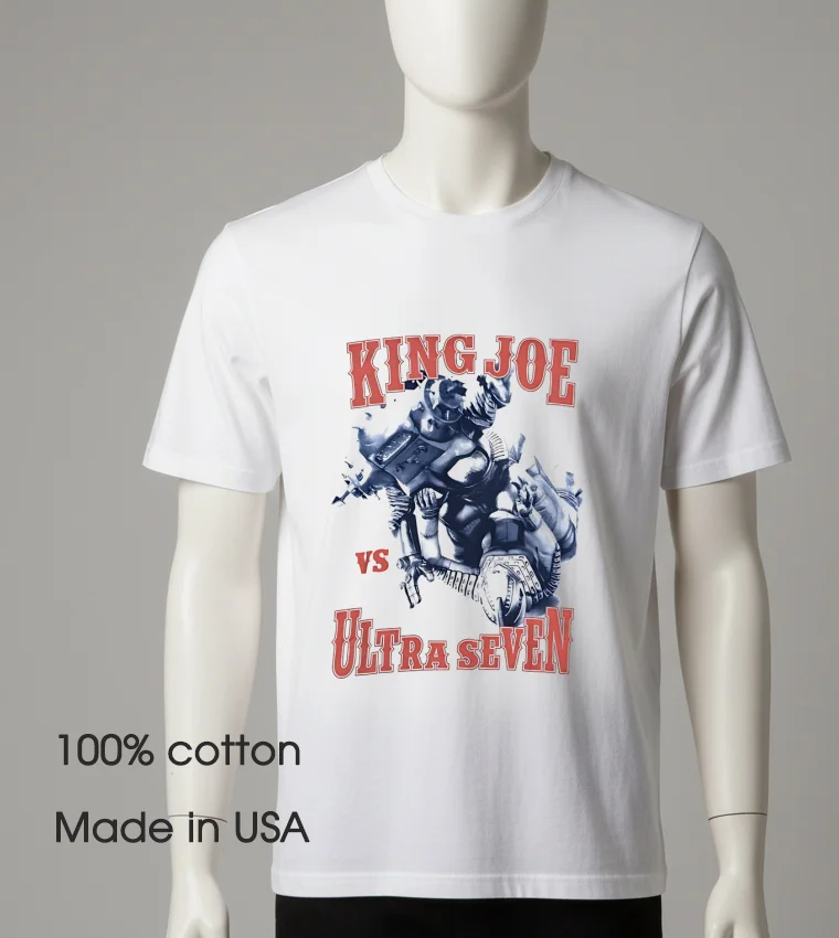 King Joe Vs Ultra Seven Vintage - white-t-shirt King Joe Vs Ultra Seven Vintage White T Shirt