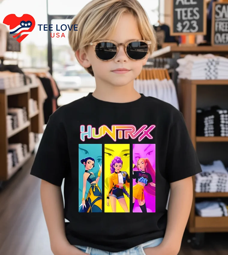 Kpop Demon Hunter Huntrix Girls Movie - kids-black Kpop Demon Hunter Huntrix Girls Movie Kids Black