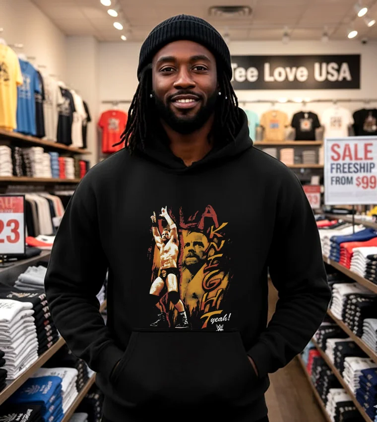 La Knight Yeah Wwe - black-hoodie La Knight Yeah Wwe Black Hoodie