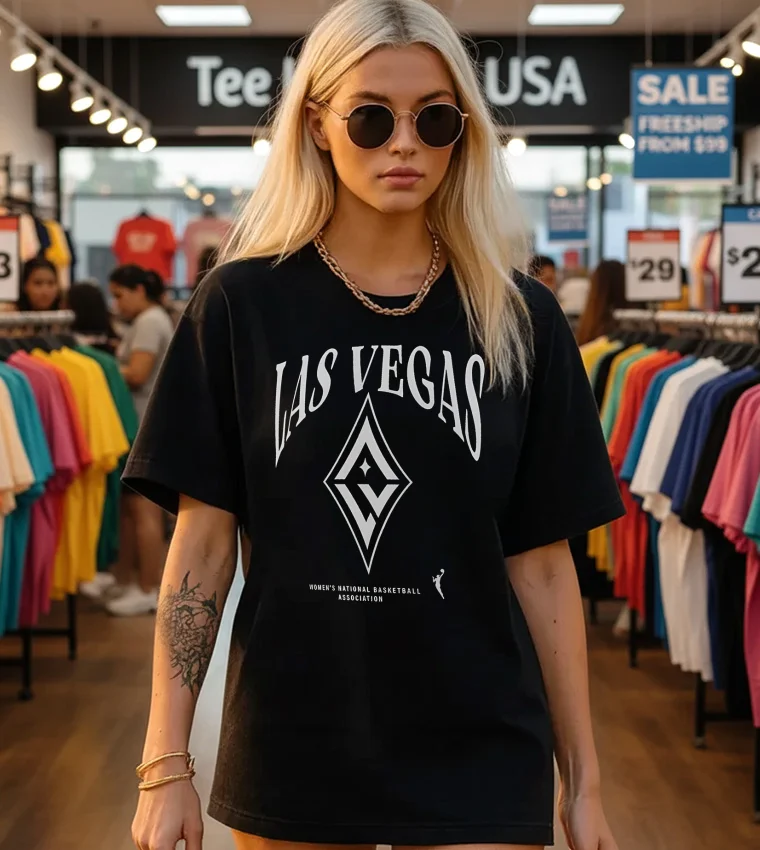 Las Vegas Aces High Energy Basketball 2025 - black-t-shirt Las Vegas Aces High Energy Basketball 2025 Black T Shirt