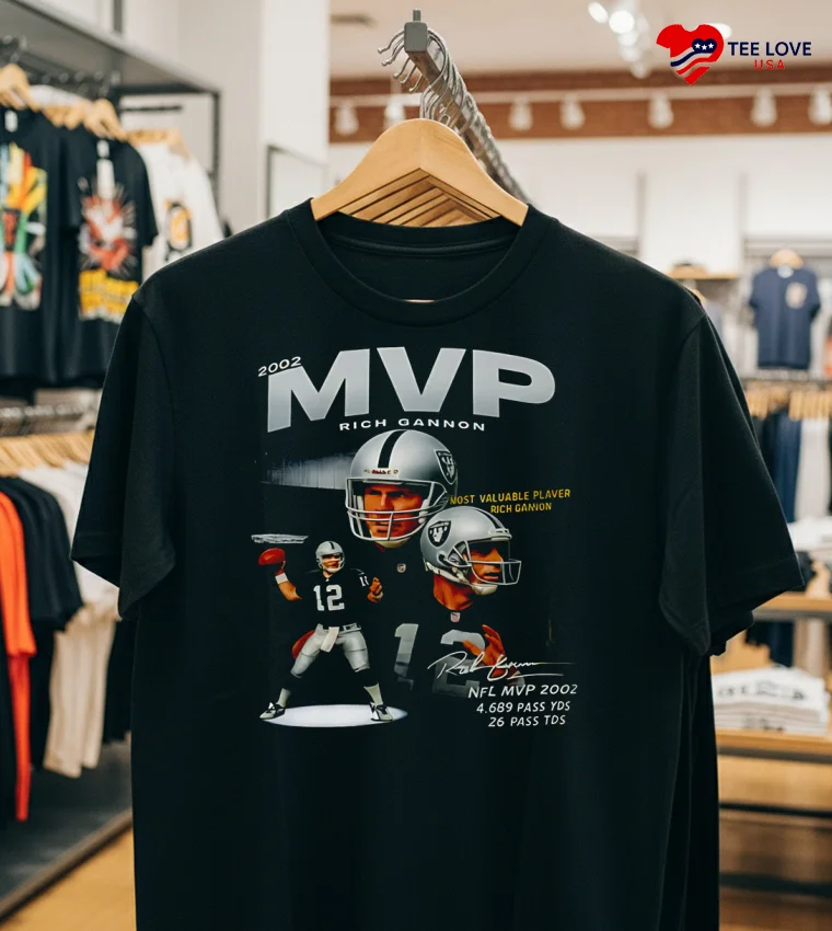 Las Vegas Raiders 2002 Mvp Rich Gannon - classic-t-shirt Las Vegas Raiders 2002 Mvp Rich Gannon Classic T Shirt