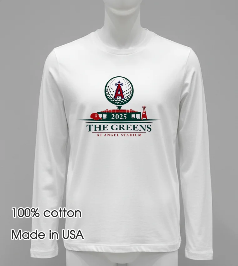 Los Angeles Angels The Greens At Angel Stadium 2025 White T Shirt