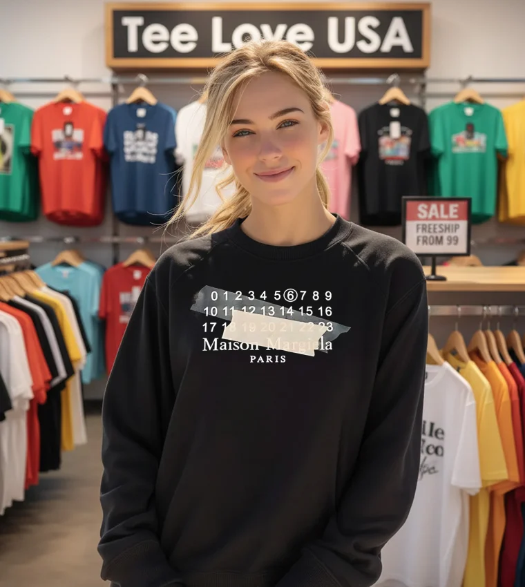 Maison Margiela Paris Numeric Date Tape Logo - sweatshirt Maison Margiela Paris Numeric Date Tape Logo Sweatshirt