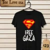 Mario Ferri Superman Free Gaza Logo T Men T Shirt