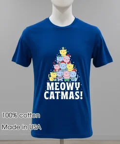Meowy Catmas Christmas tree shirt