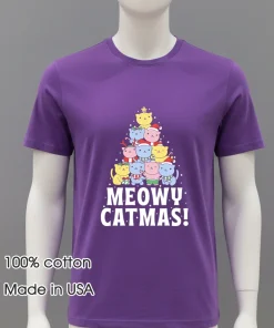 Meowy Catmas Christmas tree shirt
