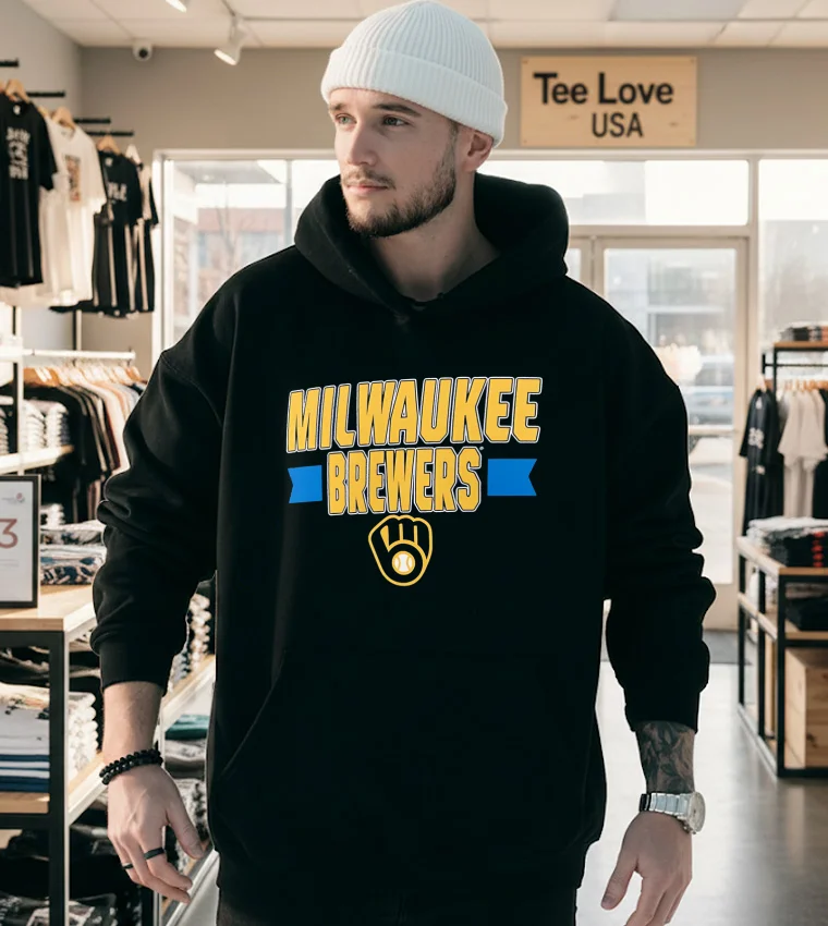 Milwaukee Brewers Fanatics Close Victory 2025 - hoodie-black Milwaukee Brewers Fanatics Close Victory 2025 Hoodie Black