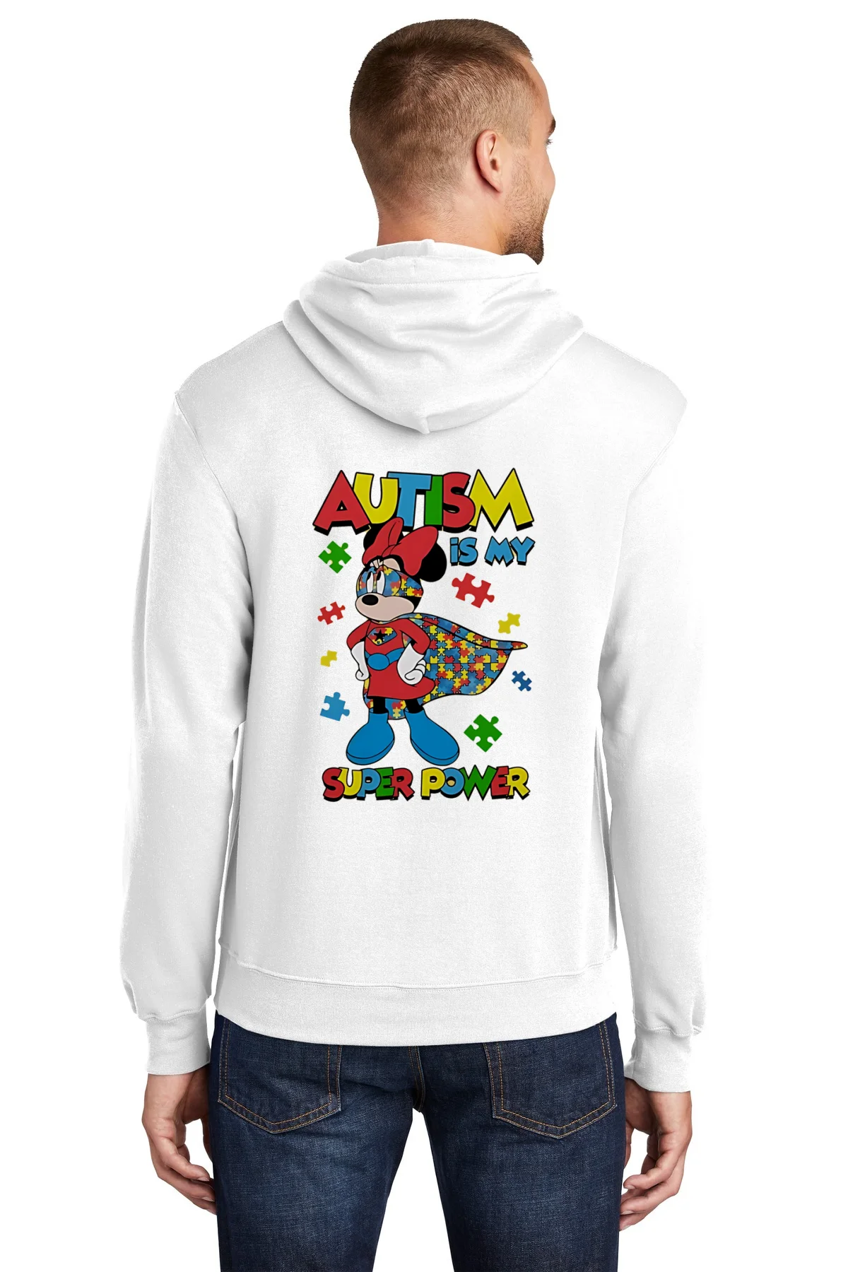 Minnie Autism Is My Super Power T S - back-hoodie Minnie Autism Is My Super Power T S Back Hoodie