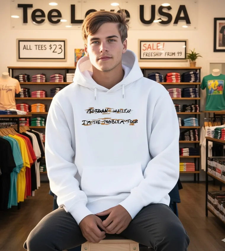 Morgan Wallen I M The Problem Tour Album - white-hoodie Morgan Wallen I M The Problem Tour Album White Hoodie