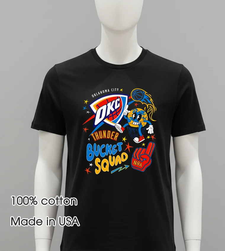 Nba Oklahoma City Thunder Buckie Squad Balck Shirt
