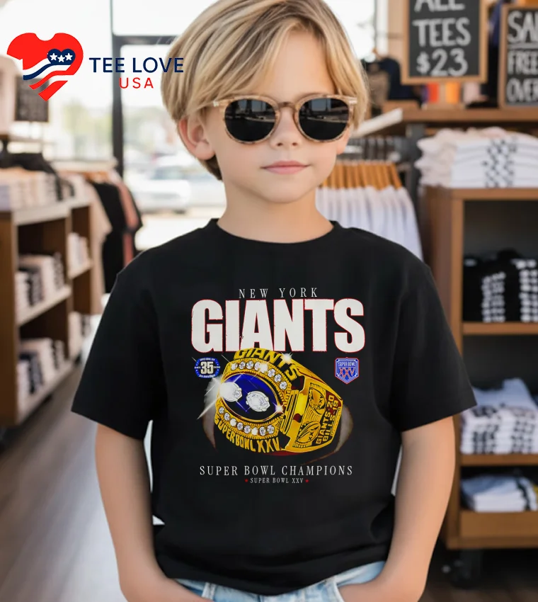 Nfl New York Giants Ring Vintage Super Bowl Champions - kids-black Nfl New York Giants Ring Vintage Super Bowl Champions Kids Black