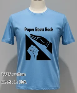 Paper beats rock hands shirt