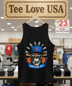 Paradise Queens Ny Baseball Skull Sunglasses Rose shirt