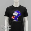 Peanuts Snoopy Wearing Hoodie Baltimore Ravens And Smiling At Fans Balck Shirt