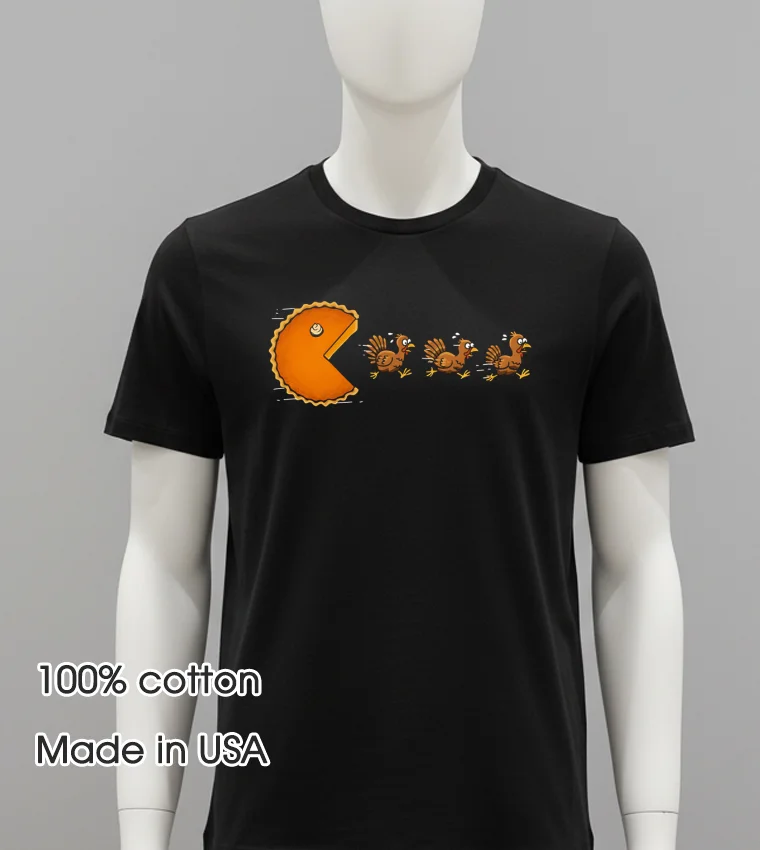 Pie Man Thanksgiving - balck-shirt Pie Man Thanksgiving Balck Shirt