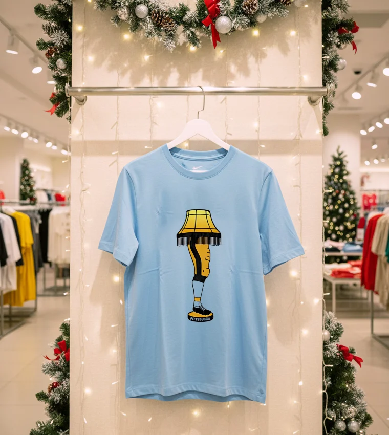 Pittsburgh Football Leg Lamp Classic T S - blue-shirt Pittsburgh Football Leg Lamp Classic T S Blue Shirt
