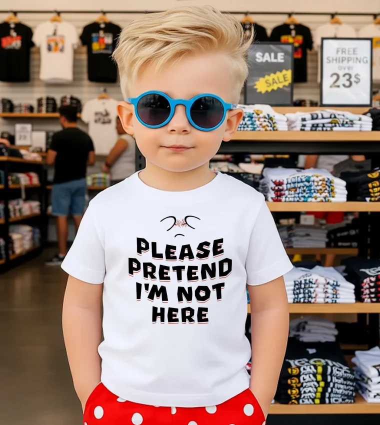 Please Pretend I M Not Here - kids-t-shirt Please Pretend I M Not Here Kids T Shirt
