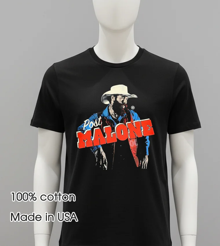 Post Malone Cowboy Retro Balck Shirt