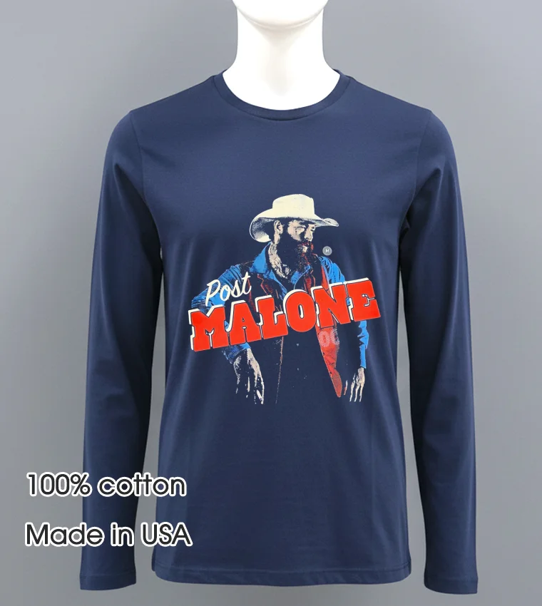 Post Malone Cowboy Retro - navy-shirt Post Malone Cowboy Retro Navy Shirt