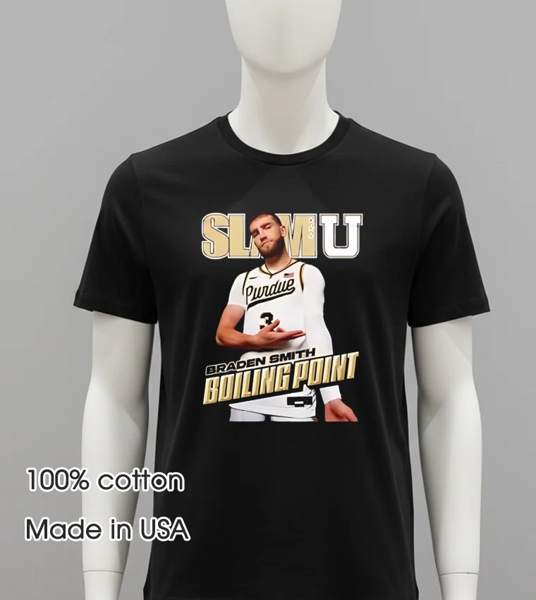 Purdue Boilermakers Basketball Braden Smith Boiling Point - balck-shirt Purdue Boilermakers Basketball Braden Smith Boiling Point Balck Shirt