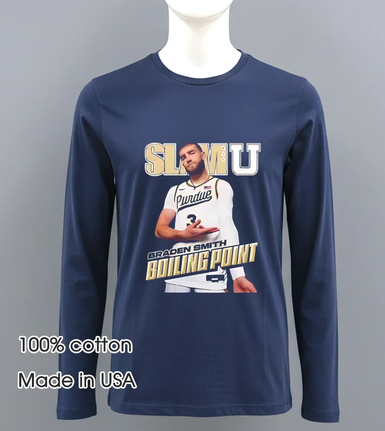 Purdue Boilermakers Basketball Braden Smith Boiling Point - navy-shirt Purdue Boilermakers Basketball Braden Smith Boiling Point Navy Shirt