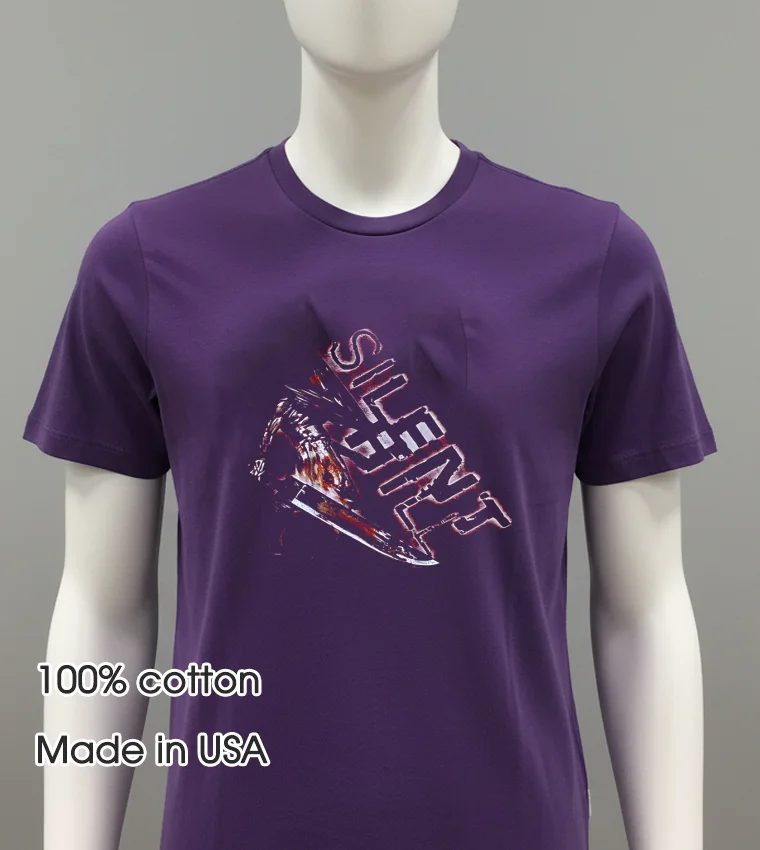 Pyramid Head Silent Hill Retro - purple-shirt Pyramid Head Silent Hill Retro Purple Shirt