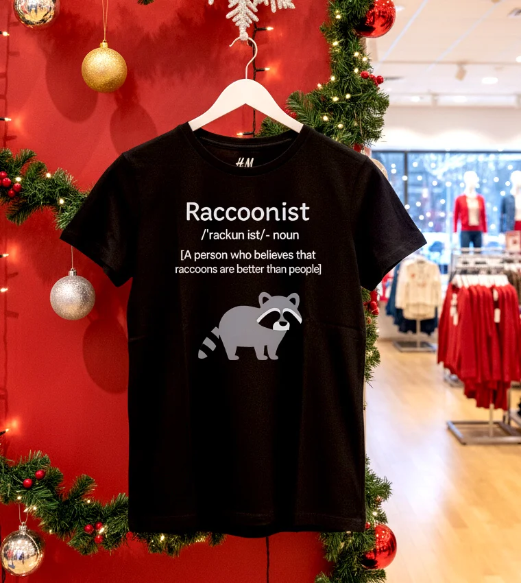 Raccoonist A Person Who Believes That Raccoons Are Better Than People T - balck-shirt Raccoonist A Person Who Believes That Raccoons Are Better Than People T Balck Shirt
