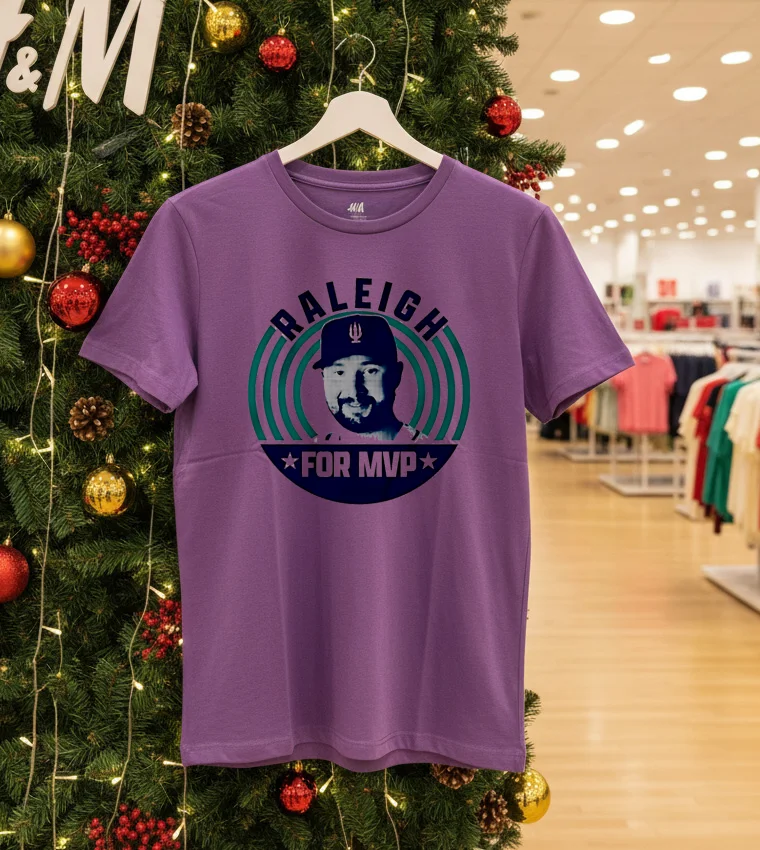 Raleigh For Mvp Baseball Player Portrait - purple-shirt Raleigh For Mvp Baseball Player Portrait Purple Shirt