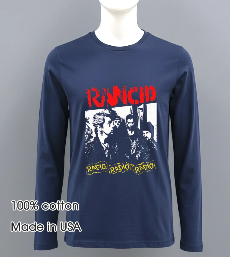 Rancid Radio Radio Radio Retro - navy-shirt Rancid Radio Radio Radio Retro Navy Shirt