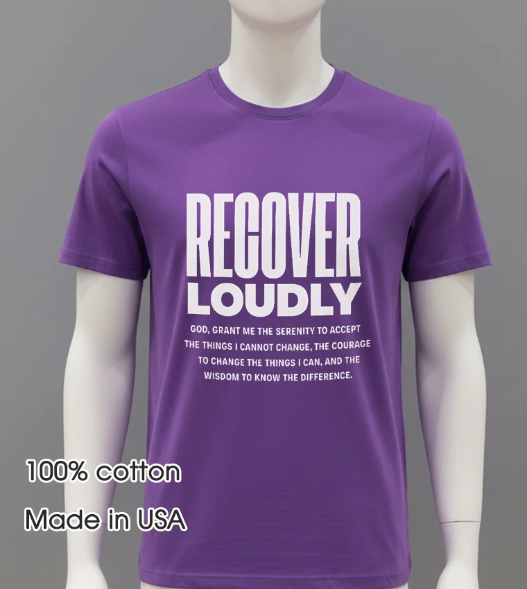 Recover Loudly Purple Shirt