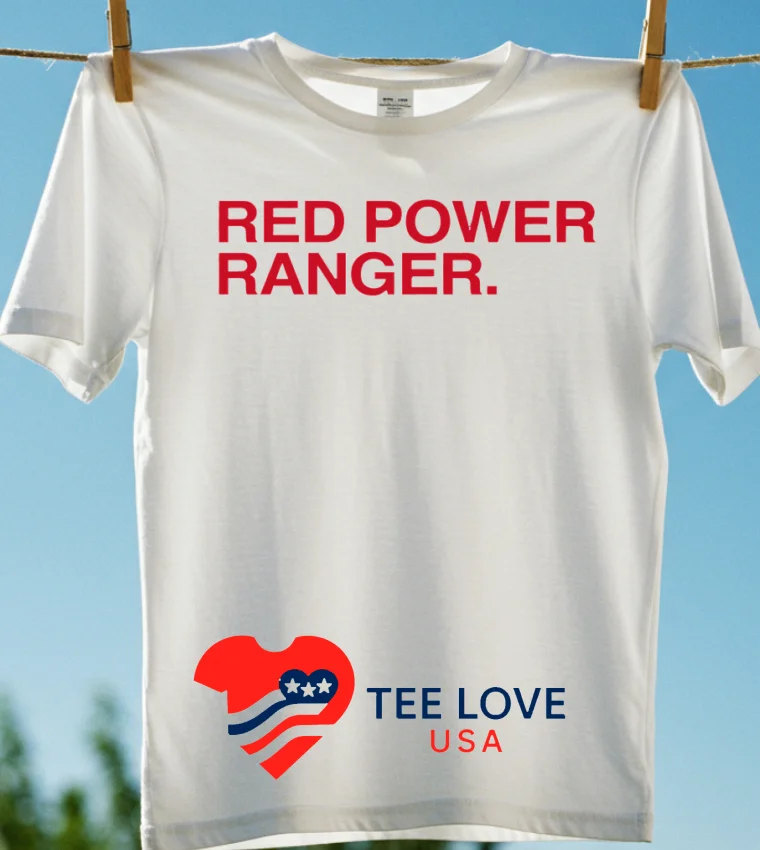 Red Power Ranger - white-shirt Red Power Ranger White Shirt