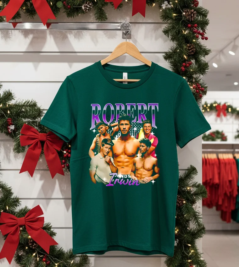 Robert Irwin Australian Television Presenter And Zookeeper Graphic - green-shirt Robert Irwin Australian Television Presenter And Zookeeper Graphic Green Shirt