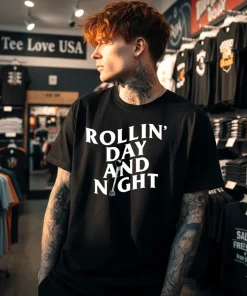 Rollin Day And Night 8 Ball Gear Shifter Shirt