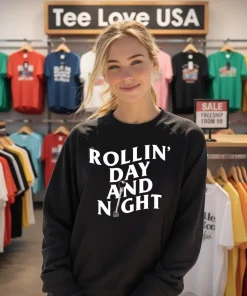 Rollin Day And Night 8 Ball Gear Shifter Shirt