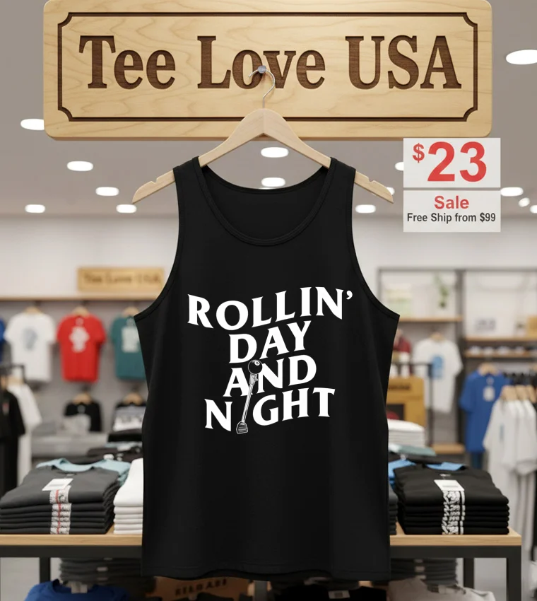 Rollin Day And Night 8 Ball Gear Shifter - tank-top-black Rollin Day And Night 8 Ball Gear Shifter Tank Top Black