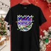 Sacramento Kings Logo Lights Merry Christmas Balck Shirt