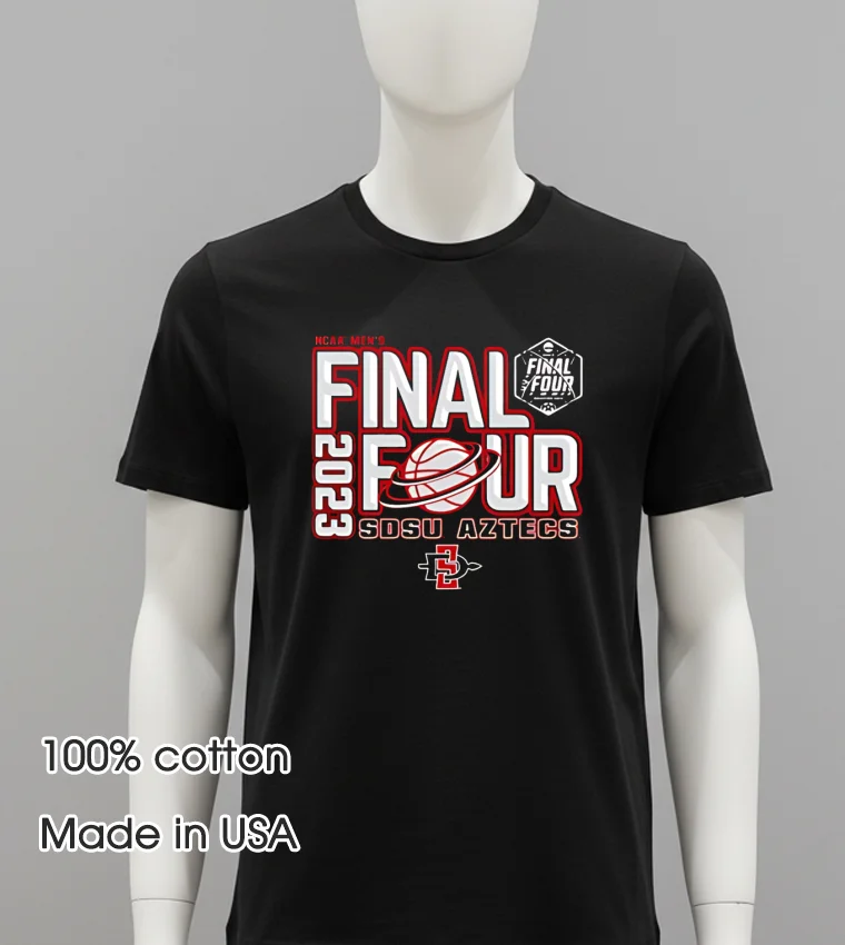 Sdsu Aztecs Final Four - balck-shirt Sdsu Aztecs Final Four Balck Shirt