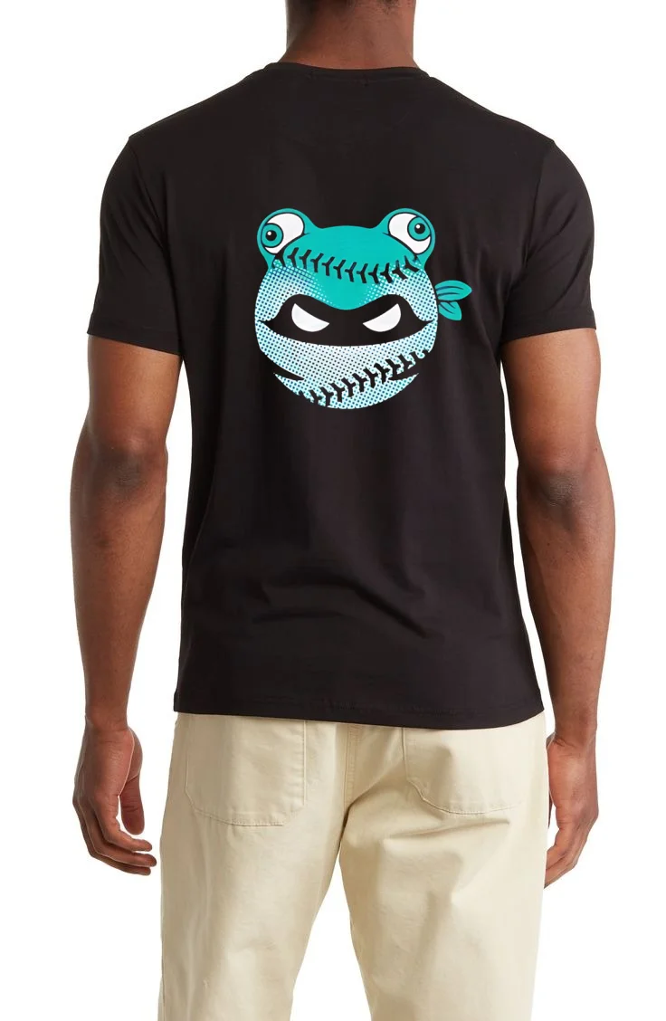 Seattle Mariners Pitching Ninja Frog - back-shirt Seattle Mariners Pitching Ninja Frog Back Shirt