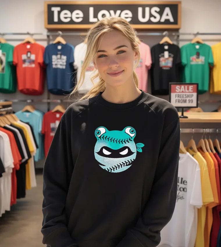Seattle Mariners Pitching Ninja Frog - sweatshirt Seattle Mariners Pitching Ninja Frog Sweatshirt