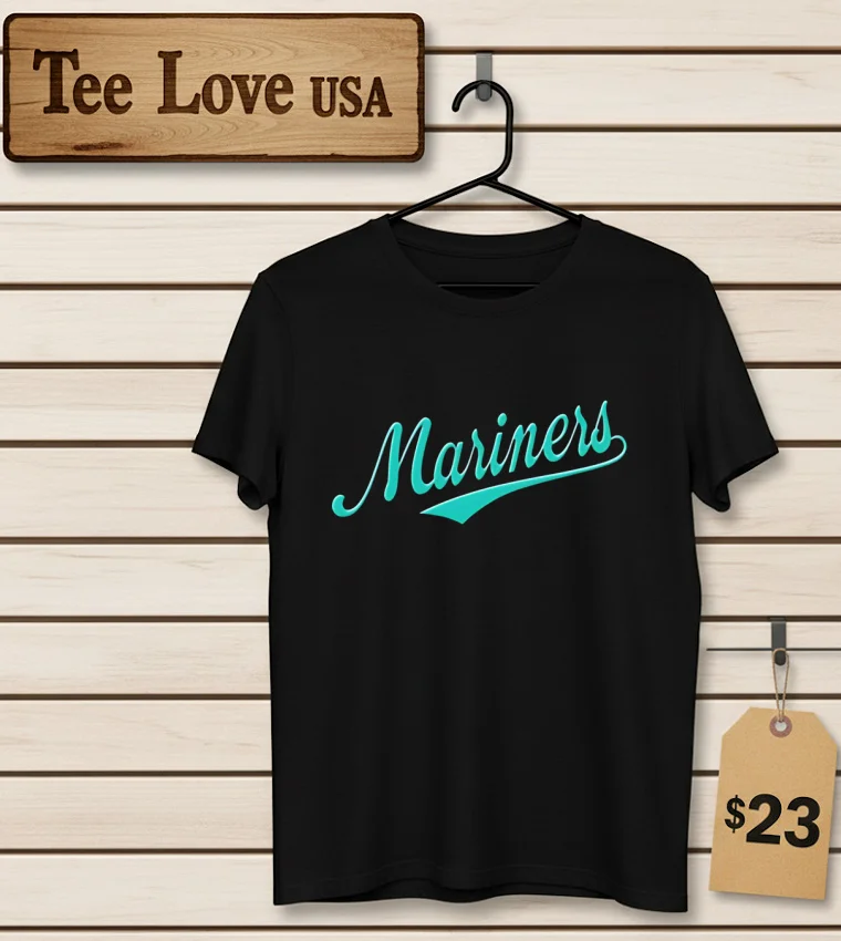 Seattle Mariners Vintage Baseball Script - men-t-shirt Seattle Mariners Vintage Baseball Script Men T Shirt