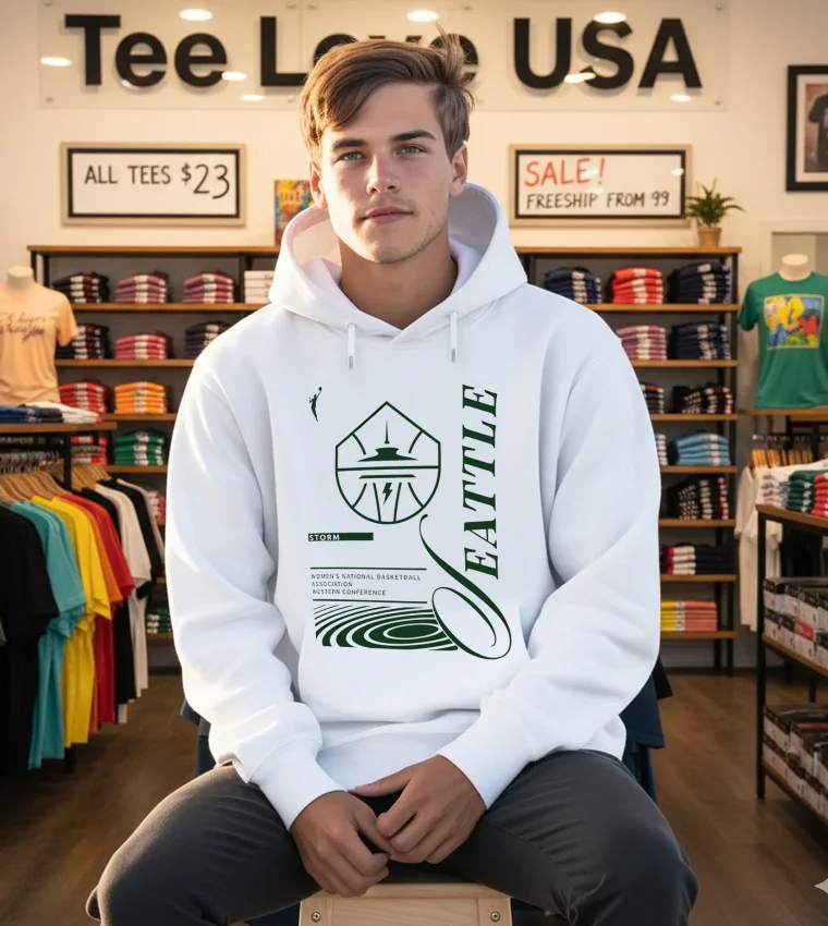 Seattle Storm Push Limits 2025 - white-hoodie Seattle Storm Push Limits 2025 White Hoodie