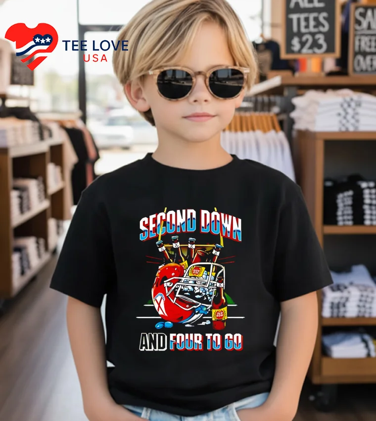 Second Down Beer And Four To Go Football Nfl - kids-black Second Down Beer And Four To Go Football Nfl Kids Black