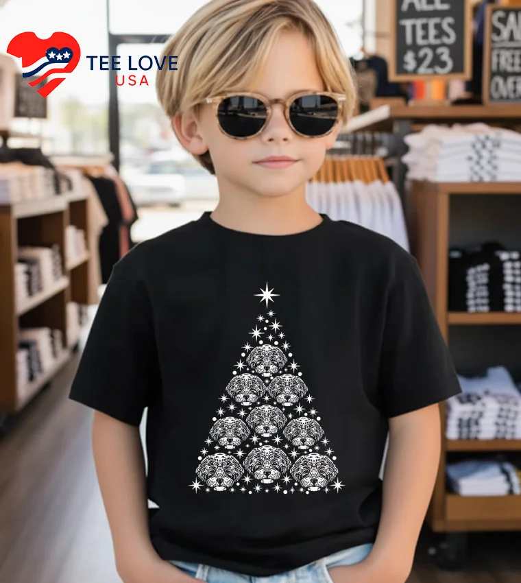 Shih Tzu Christmas Tree Cute - kids-black Shih Tzu Christmas Tree Cute Kids Black