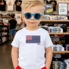 Sl American Flag With Light Bulbs Kids T Shirt