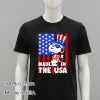 Snoopy America Flag Made In The Usa Balck Shirt