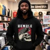 Stay Humble Raven Skull Black Hoodie