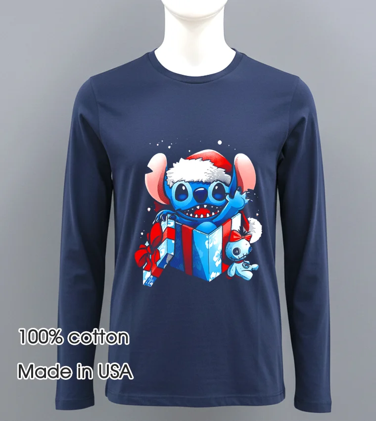 Stitch The Christmas Experiment 2025 Navy Shirt