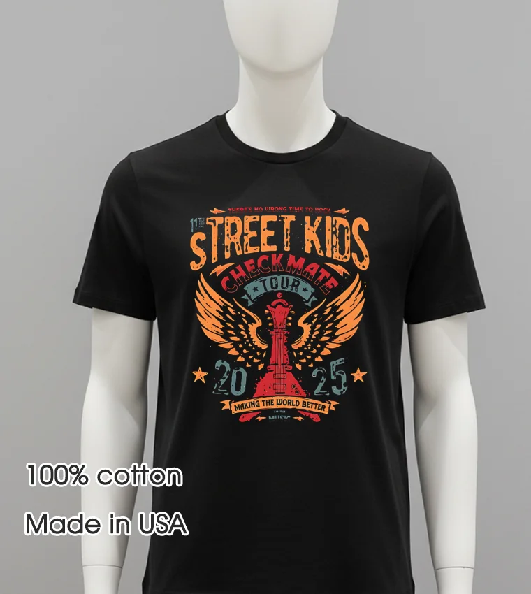 Street Kids Checkmate Tour 2025 Making The World Better Balck Shirt